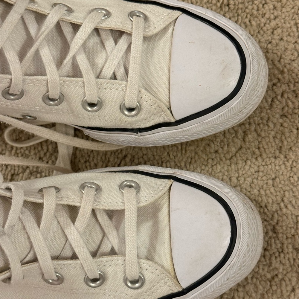 Converse High Top White Canvas Sneakers